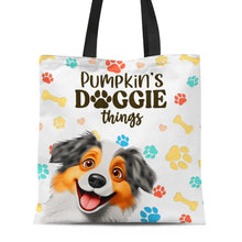 Load image into Gallery viewer, Delightful Pup Joy - Personalized Zippered Canvas Bag for Dog Lovers Zippered Canvas Bag PopCulturePrints
