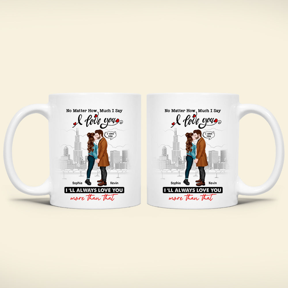 Personalized Couple Coffee Mug - I Love You Always Coffee Mug PopCulturePrints