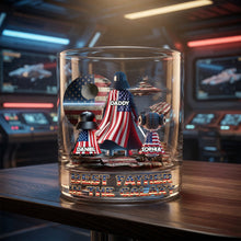 Load image into Gallery viewer, "Best Father in the Galaxy" - Legendary Cosmic Dad Round Glass - Personalized Gift for Dads, Grandpas, and More! Glass PopCulturePrints
