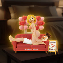 Load image into Gallery viewer, You are the Bun that I Want - Funny Couple Light Box Personalized Gift for Couples Light Box PopCulturePrints

