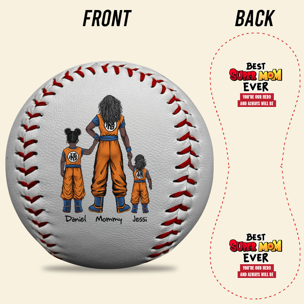 You're Our Hero: Best Super Mom Ever - Personalized Baseball for Mom Baseball PopCulturePrints