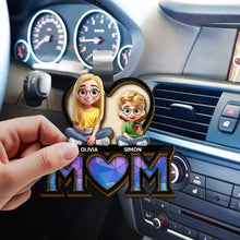 Load image into Gallery viewer, We Love You Mom - Personalized 3D Cartoon Car Visor Clip Car Visor Clip PopCulturePrints
