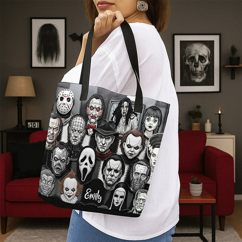 Celebrate Horror with Customization – Horror Patches Tote Bag Tote Bags PopCulturePrints