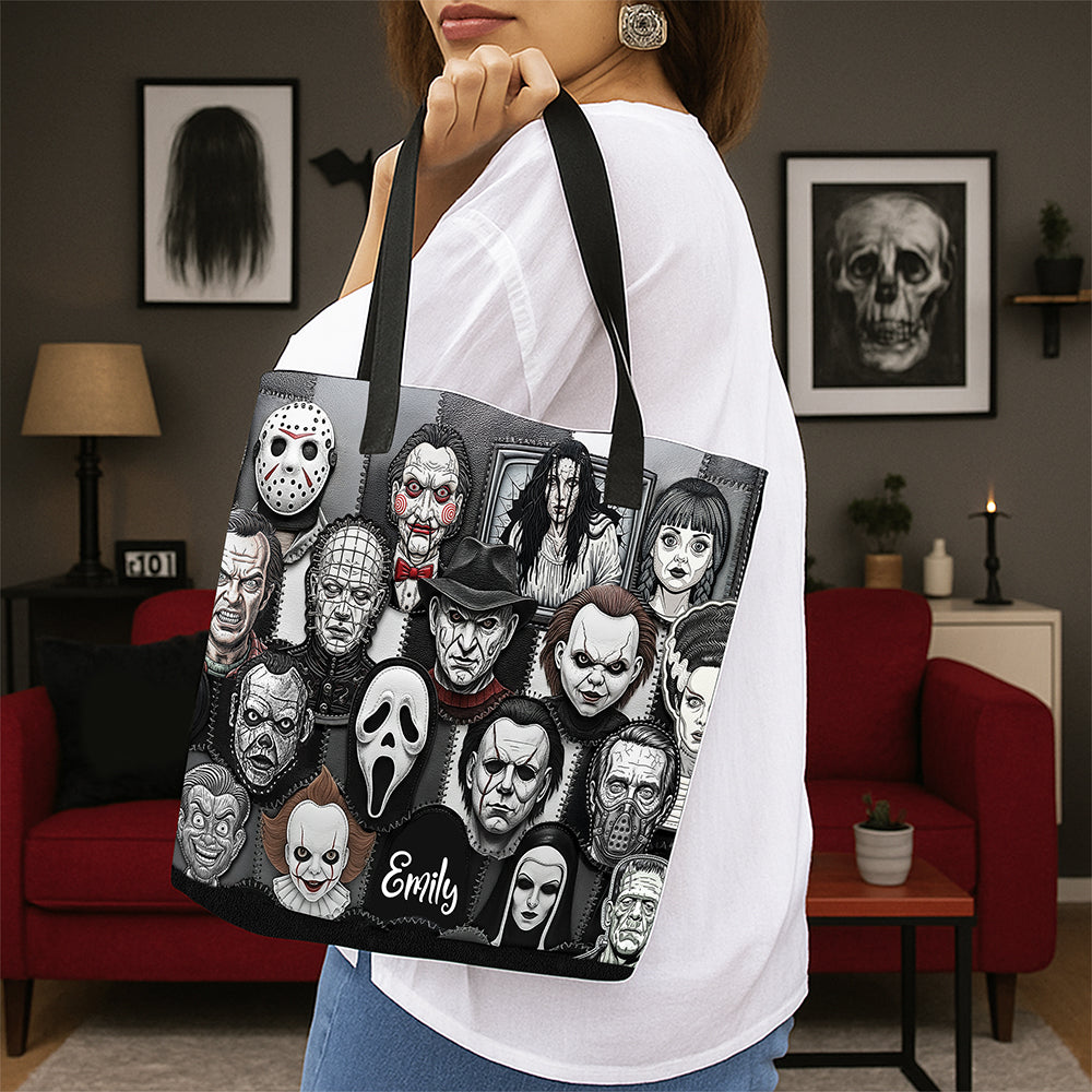 Celebrate Horror with Customization – Horror Patches Tote Bag Tote Bags PopCulturePrints