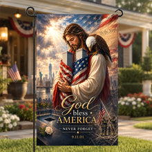 Load image into Gallery viewer, God Bless America - Personalized Garden Flag for Patriot Day
