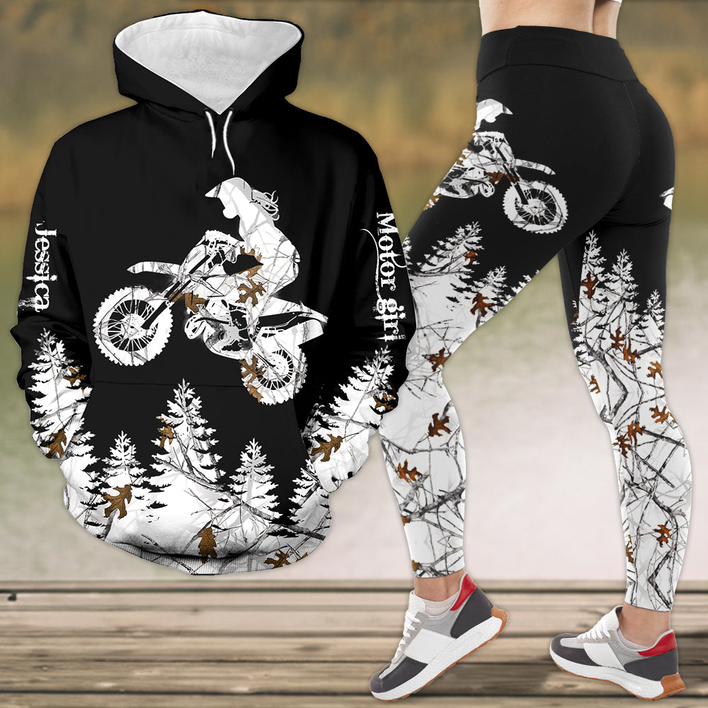 Personalized Motocross Lover's Hoodie & Leggings Set