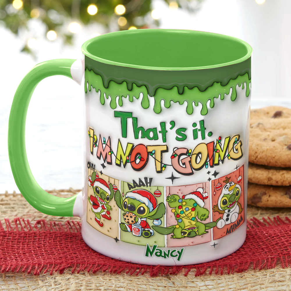 Personalized Alien Christmas Mug - Fun Holiday Gift