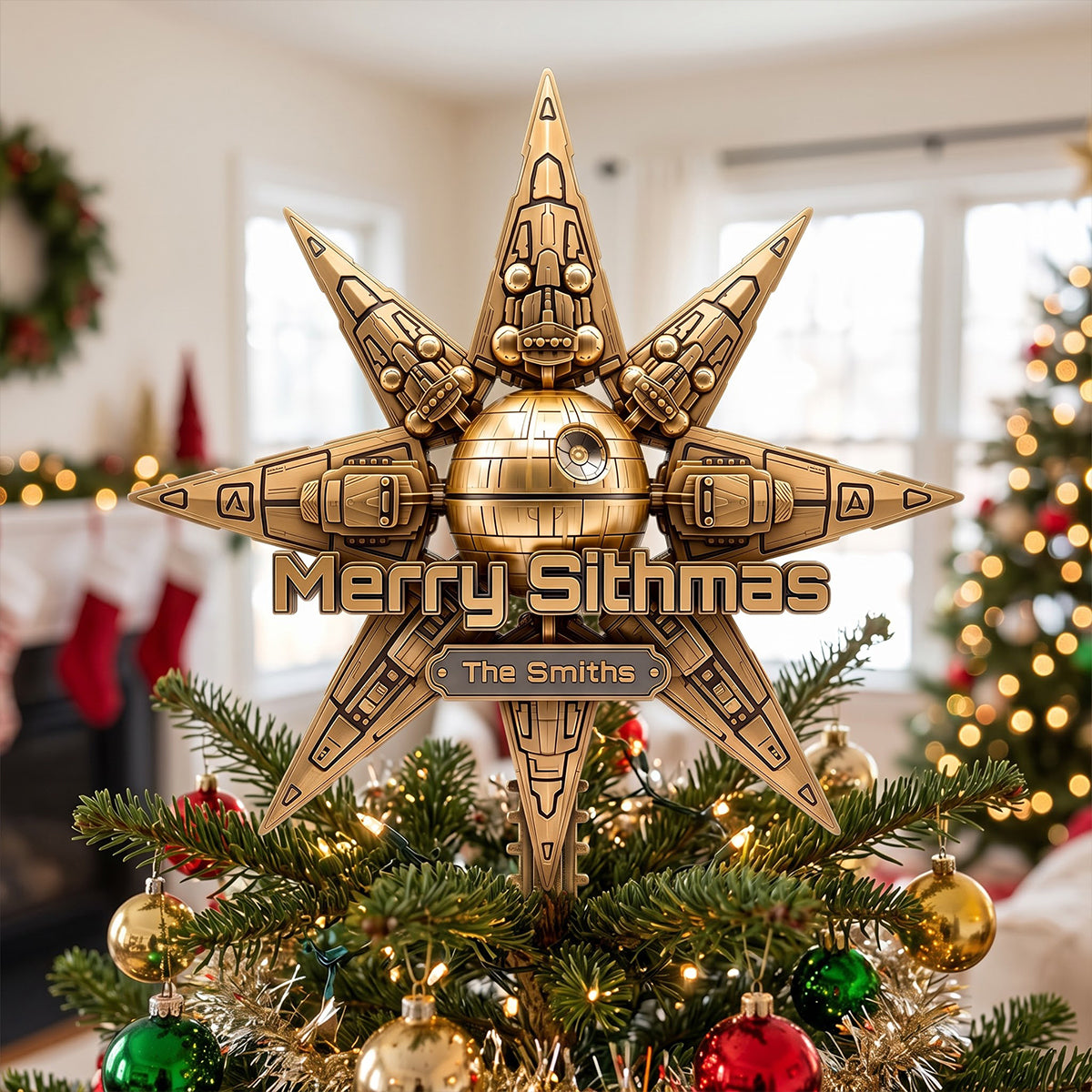 Space Adventure Tree Topper - Personalized Christmas Gifts 03hutn081026 Ornament PopCulturePrints