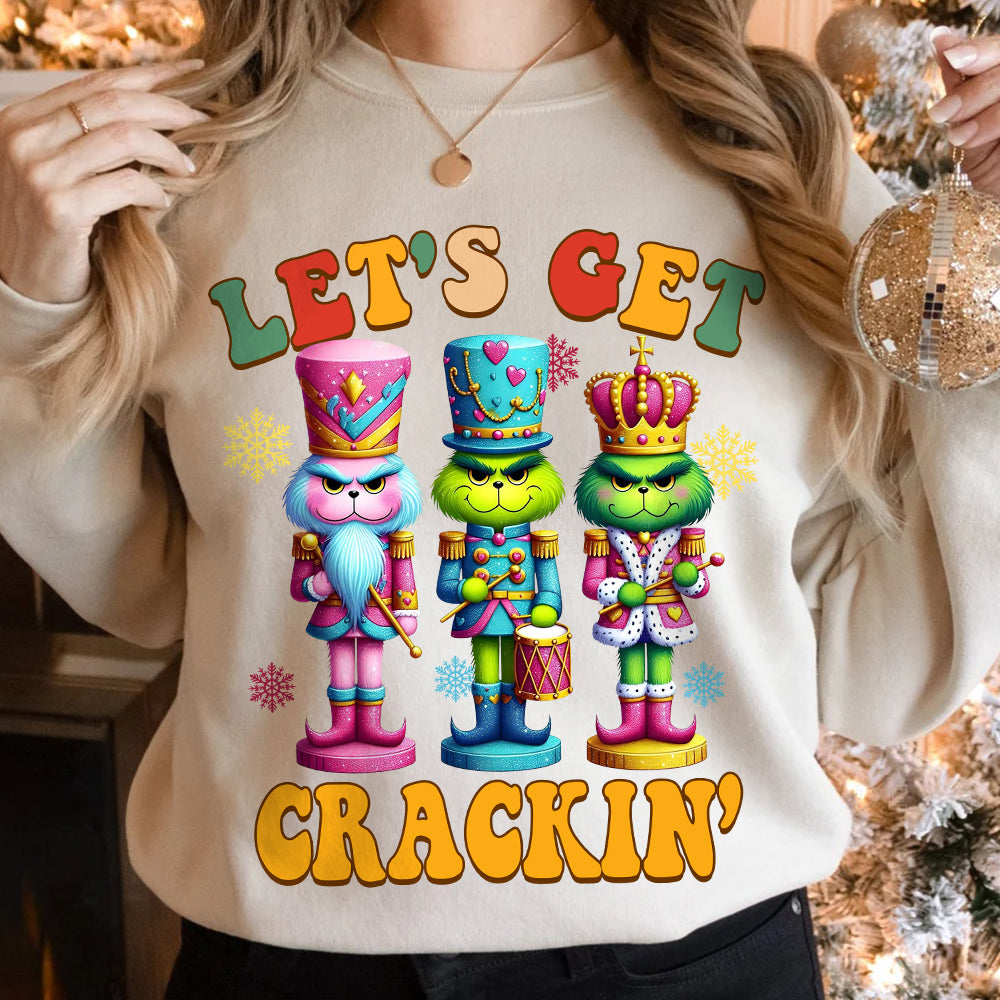 Festive Nutcracker Christmas Sweatshirt - Let's Get Crackin' Shirts PopCulturePrints