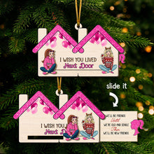 Load image into Gallery viewer, Personalized Friendship Wooden Slider Ornament - Christmas Gift Ornament PopCulturePrints
