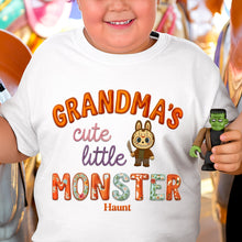 Load image into Gallery viewer, Grandma&#39;s Cute Little Monster Youth Shirt - Personalized Gifts for Kids Shirts PopCulturePrints
