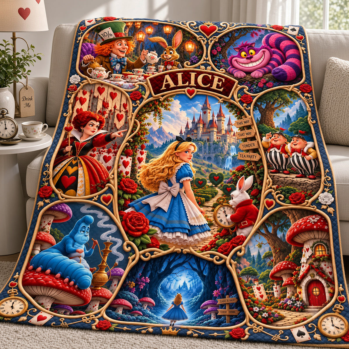 “A World Of Wonder” – Personalized Blanket for Fantasy Lovers Blanket PopCulturePrints