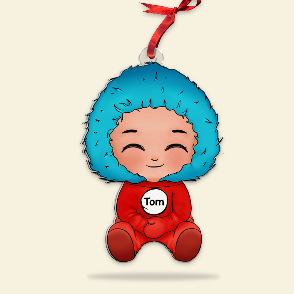 Personalized Chibi Girl Christmas Ornaments - Custom Acrylic Valentine’s Day Gifts Ornament PopCulturePrints