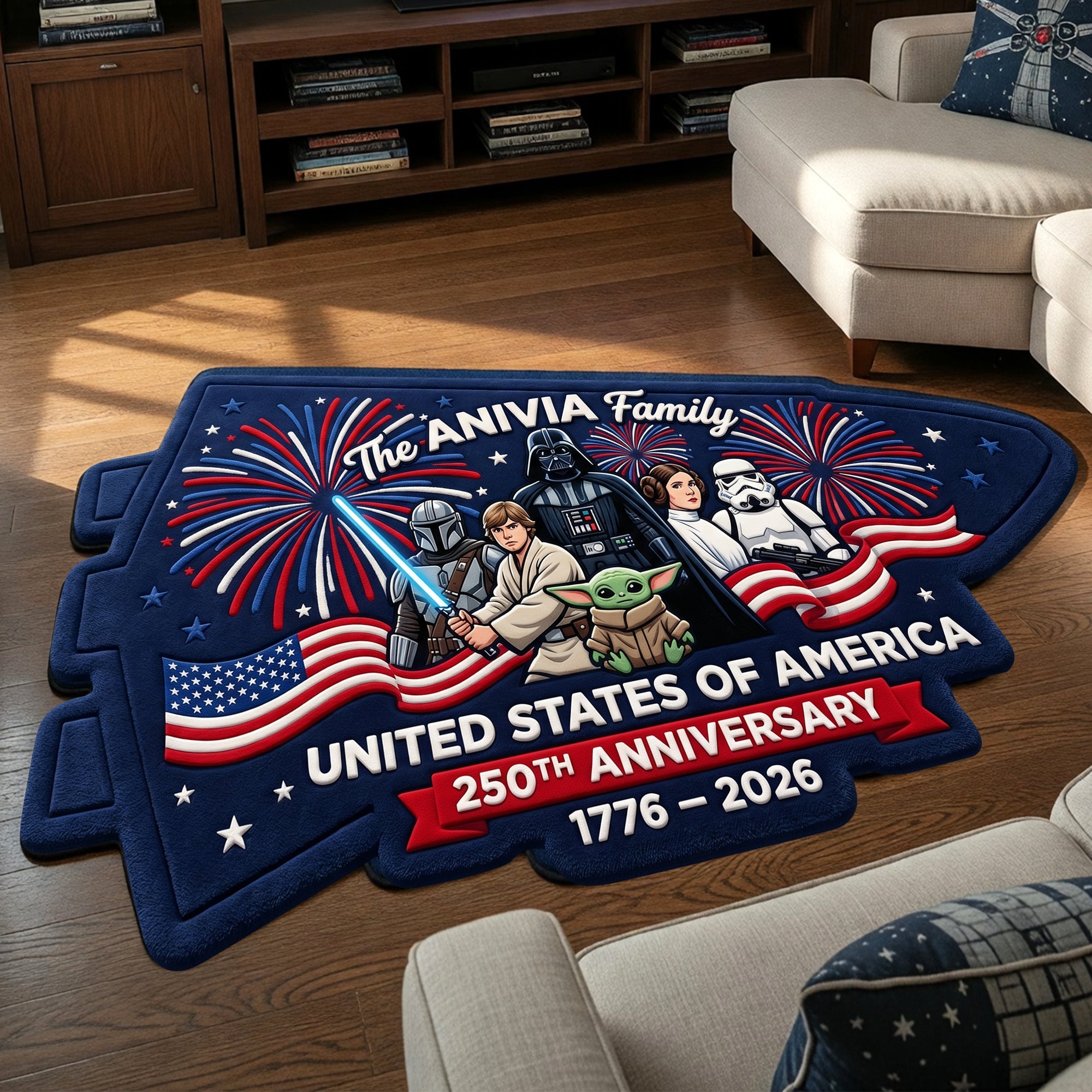Celebrate Freedom: USA 250th Anniversary Custom Doormat - Personalized Gift for Family and Friends Doormat PopCulturePrints