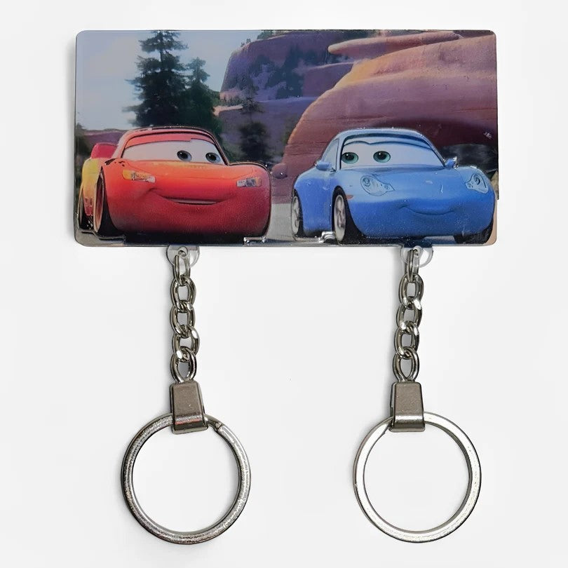 Personalized Disney Cars Couple Keychain Holder