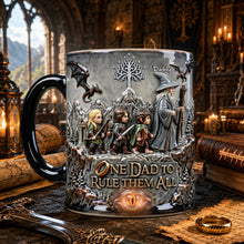 Load image into Gallery viewer, One Dad to Rule Them All - Fantasy Squad Dad Magic Mug - Personalized Gifts for Dads Coffee Mug PopCulturePrints
