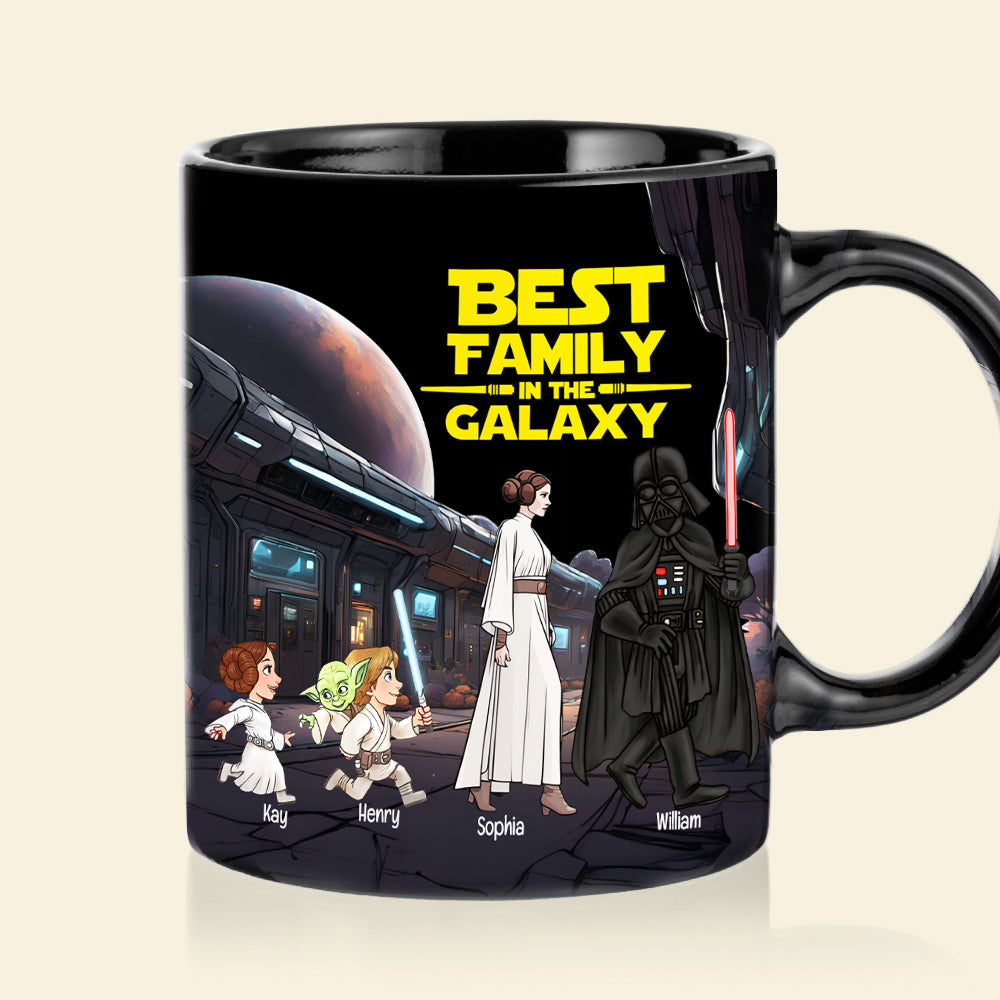 Galactic Family Adventure Personalized Mug Coffee Mug PopCulturePrints