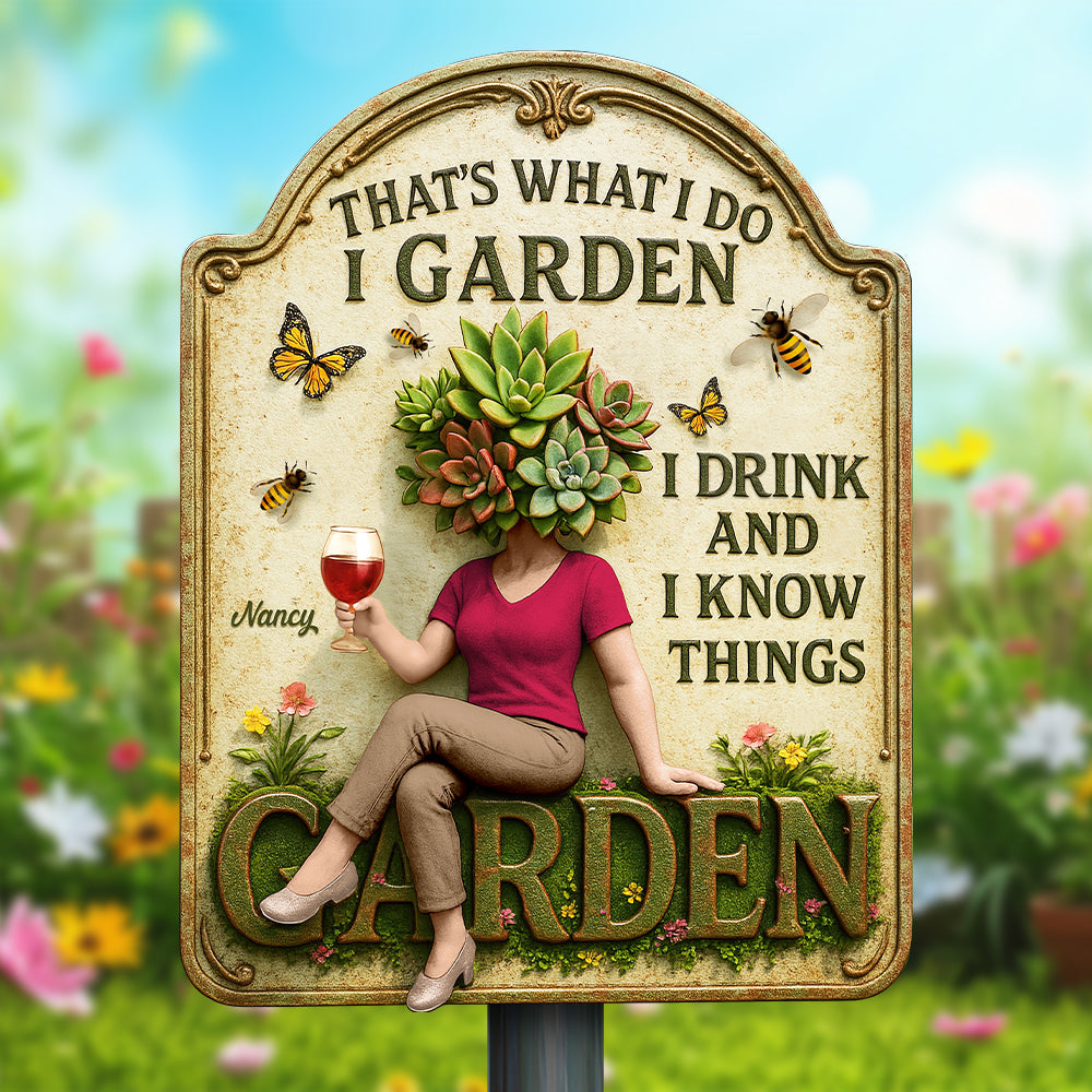 That's What I Do I Garden - Personalized Garden Lover Cut Metal Sign Metal Signs PopCulturePrints