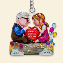 Load image into Gallery viewer, I Want to Grow Old with You - Forever Heart Keychain | Personalized Gift for Couples Keychains PopCulturePrints
