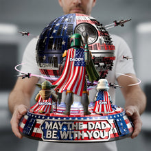 Load image into Gallery viewer, “May The Dad Be With You” - Personalized Universe Dad Acrylic Plaque - Gift for Dad &amp; Grandpa Shaped Plaques PopCulturePrints

