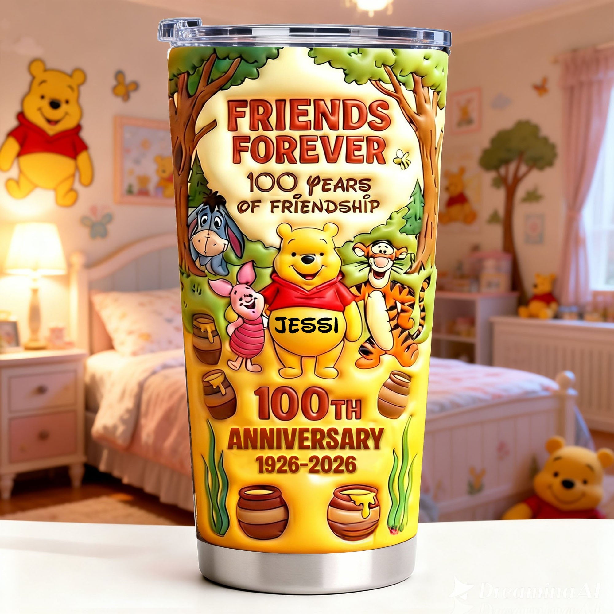 Friends Forever: Celebrate 100 Years of Friendship - Personalized Tumbler - Gift for Friends, Family, and Loved Ones Tumbler Cup PopCulturePrints