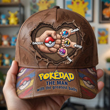 Load image into Gallery viewer, “Pokédad: The Man with the Greatest Balls” - Personalized Classic Cap for Dad, Grandpa &amp; More Caps PopCulturePrints

