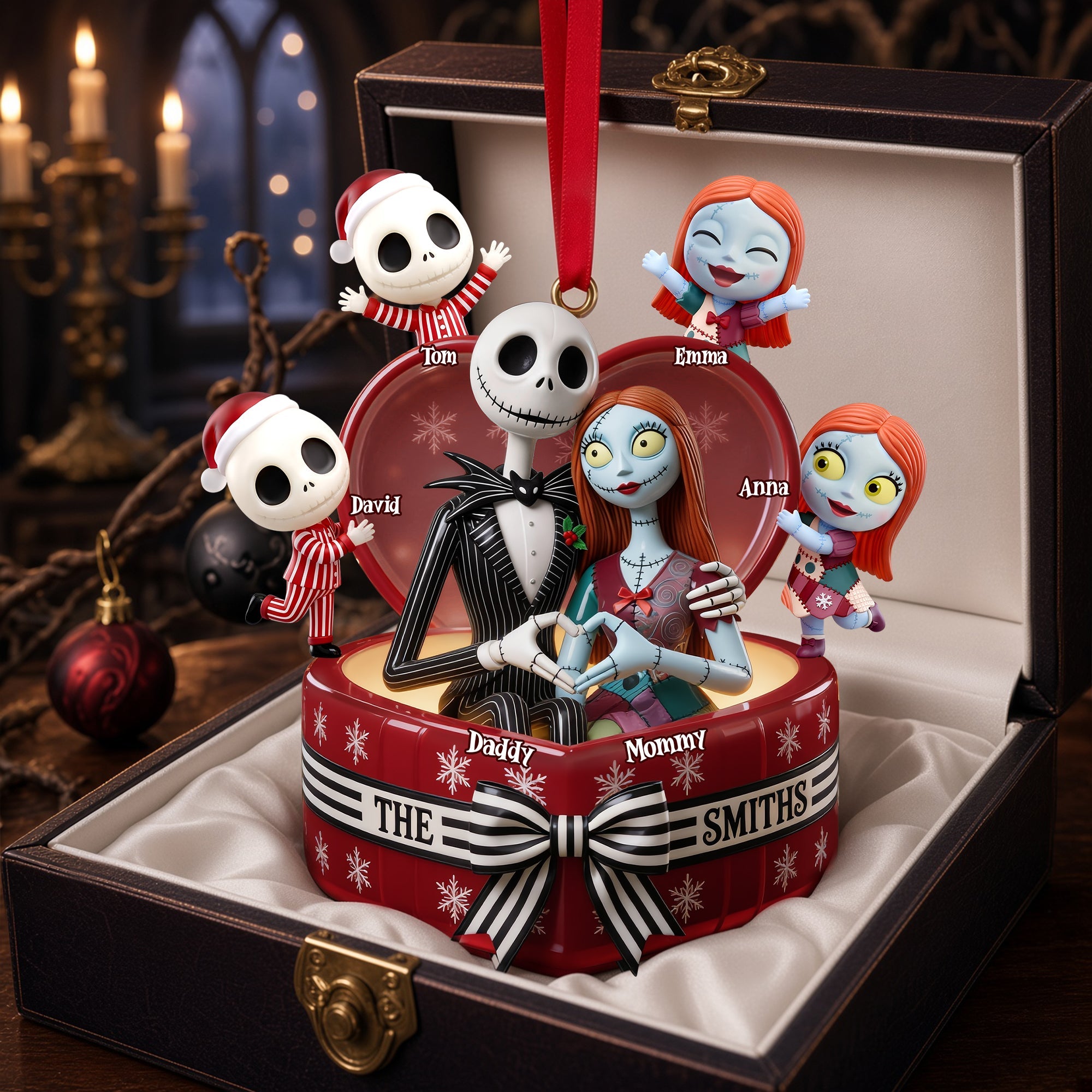 Spooky Family Christmas Ornament - Personalized Gifts for Family Fun and Joy