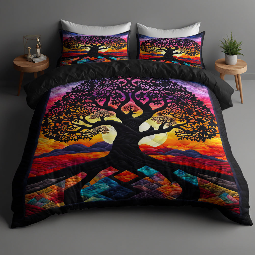 Tree Of Life Quilt Bed Set - Personalized Comfort for Every Occasion Blanket PopCulturePrints