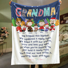 Load image into Gallery viewer, Personalized Grandma Christmas Blanket - Custom Family Design Blanket PopCulturePrints
