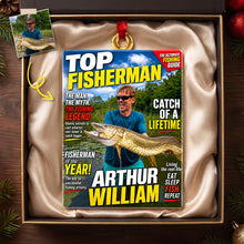 Load image into Gallery viewer, Catch of a Lifetime - Custom Photo Fishing Christmas Ornament - Personalized Gift for Fishing Lovers
