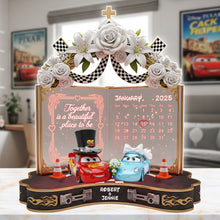 Load image into Gallery viewer, Together is a beautiful place to be - Wedding Car Couple Plaque - Personalized Gifts For Couples Shaped Plaques PopCulturePrints
