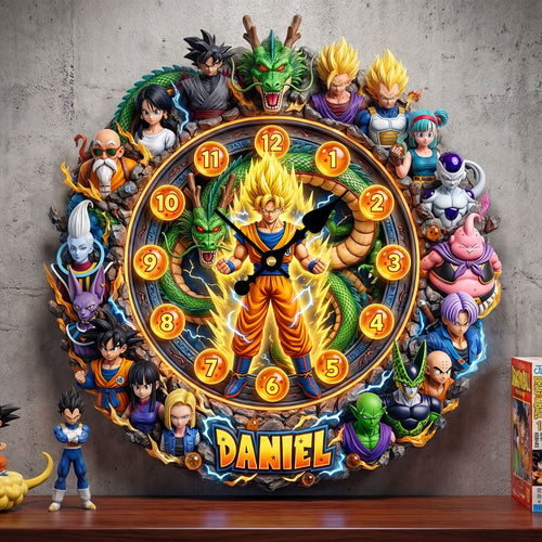 “Time to Play, Daniel: Be the Hero of Your Own Story!” - Legendary Personalized Acrylic Wall Clock Hanging Wall Clock PopCulturePrints