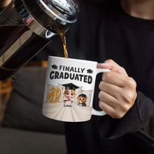 Load image into Gallery viewer, Finally Graduated! Can I Go Back To Bed Now - Personalized Mug for Graduates, Gift for Mom or Grandma Mug PopCulturePrints
