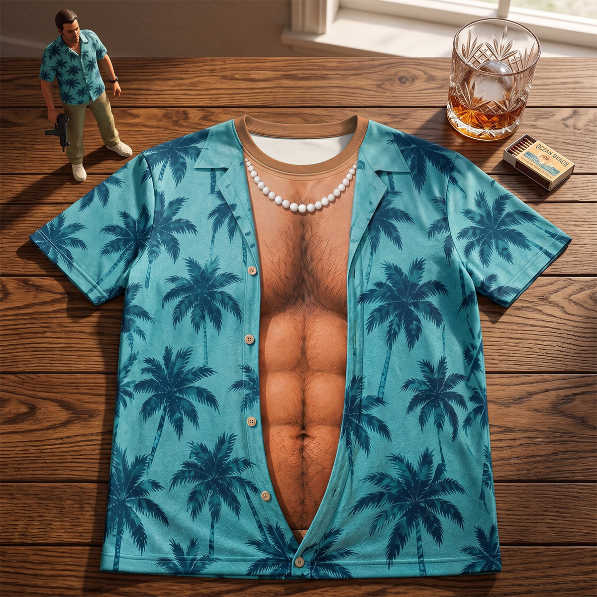 Funny Muscle Hawaiian Shirt - Personalized Gifts 04natn010726 Hawaiian Shirts PopCulturePrints