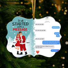 Load image into Gallery viewer, Personalized Couple Christmas Ornament - Love Message Gift &amp; Valentine&#39;s Day Gifts Ornament PopCulturePrints

