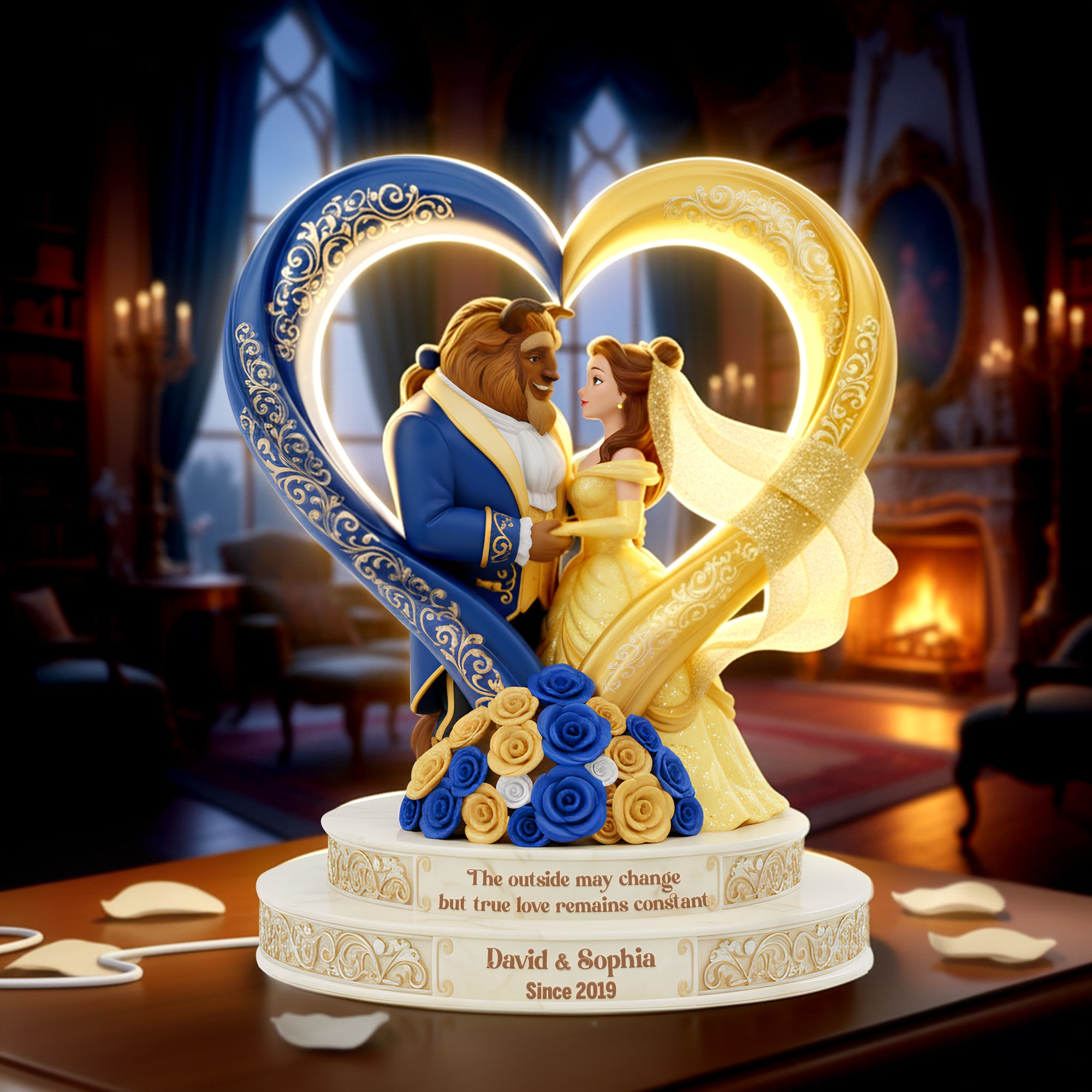 A Timeless Tale Of Love Light Box - Personalized Anniversary Gift For Couples Light Box PopCulturePrints