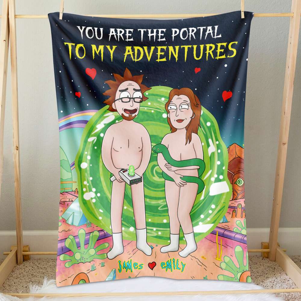 Personalized Adventure Portal Couple Blanket - Unique Valentine's Day Gifts Blanket PopCulturePrints