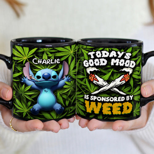 Happy Tropical Alien Coffee Mug - A Fun Gift for Weed Lovers Coffee Mug PopCulturePrints