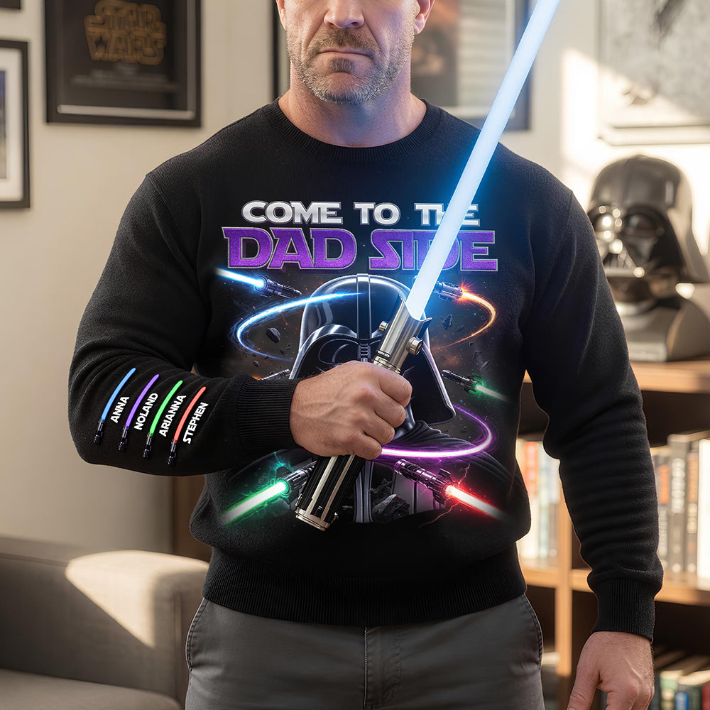 Join the Dark Side of Fatherhood - Personalized Fearless Guardian Shirt - Perfect Gift for Dads, Grandpas, and Men Who Love Unique Designs AOP Products PopCulturePrints