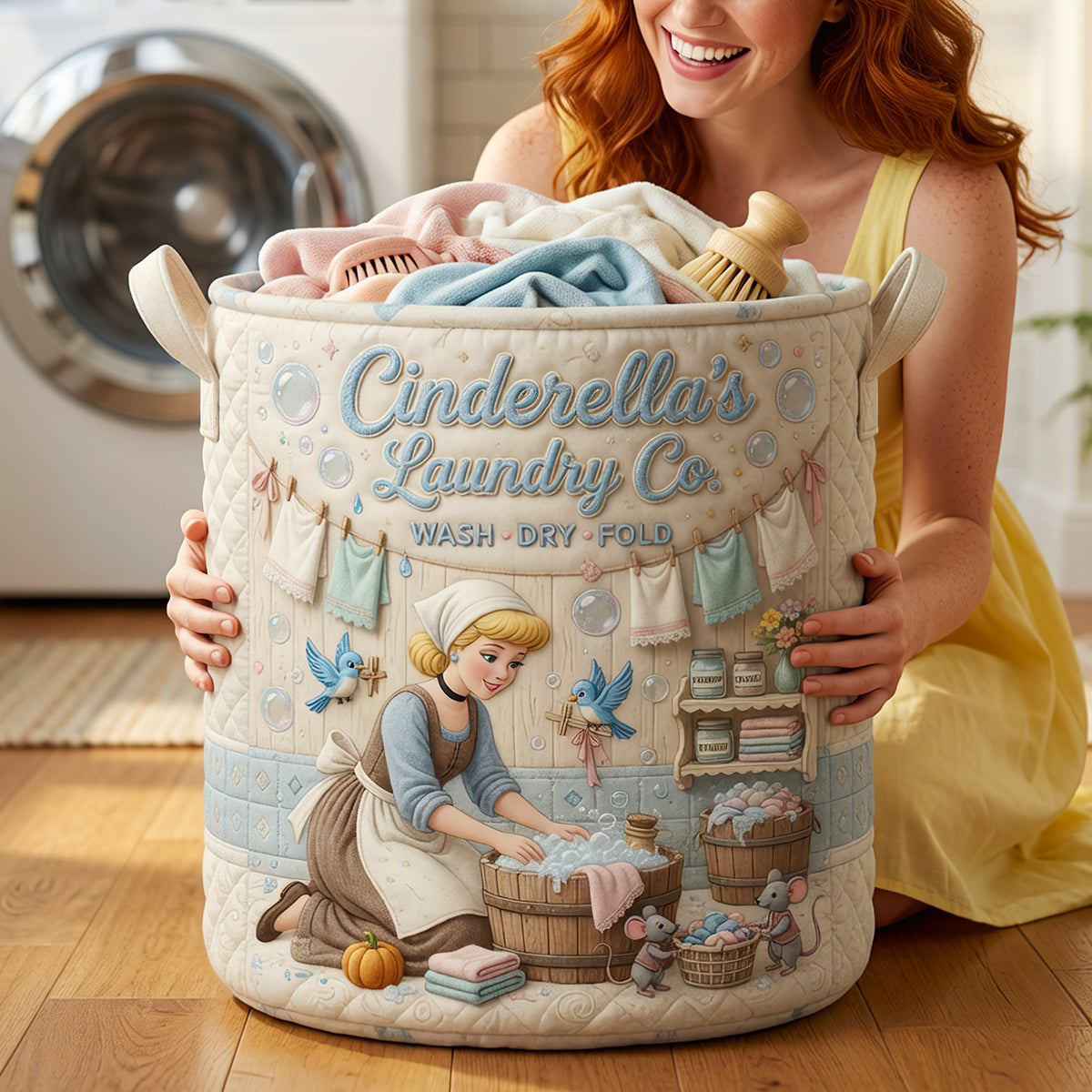 Everyday Royalty Quilted Laundry Basket - Personalized Gifts 03NADT100726 Laundry Basket PopCulturePrints