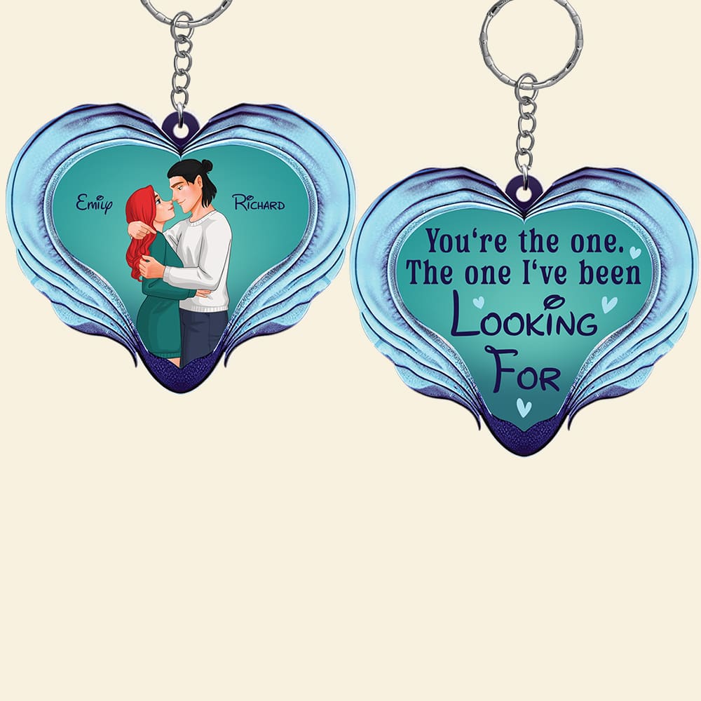 Personalized Couple Keychain - You're The One Gift Keychains PopCulturePrints