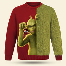 Load image into Gallery viewer, &quot;Unleash Your Inner Grinch!&quot; - Personalized Green Monster Ugly Sweater - Unique Christmas Gift for Everyone AOP Products PopCulturePrints
