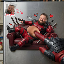 Load image into Gallery viewer, “Because Everyone Needs a Good Laugh!” - Funny Custom Photo Acrylic Fridge Magnet - Personalized Gift for Men Fridge Magnet PopCulturePrints
