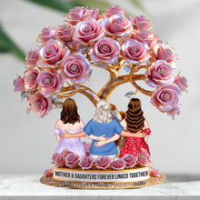 Load image into Gallery viewer, Mother &amp; Daughters Forever Linked Together - Personalized Gifts for Mom Shaped Plaques PopCulturePrints
