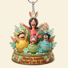 Load image into Gallery viewer, Hippity, Hoppity! A Special Gift for Mom - Happy Easter Day Keychain - Personalized Gifts for Mom Keychains PopCulturePrints
