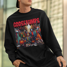 Load image into Gallery viewer, Goosebumps Halloween Crewneck Shirt for Horror Fans
