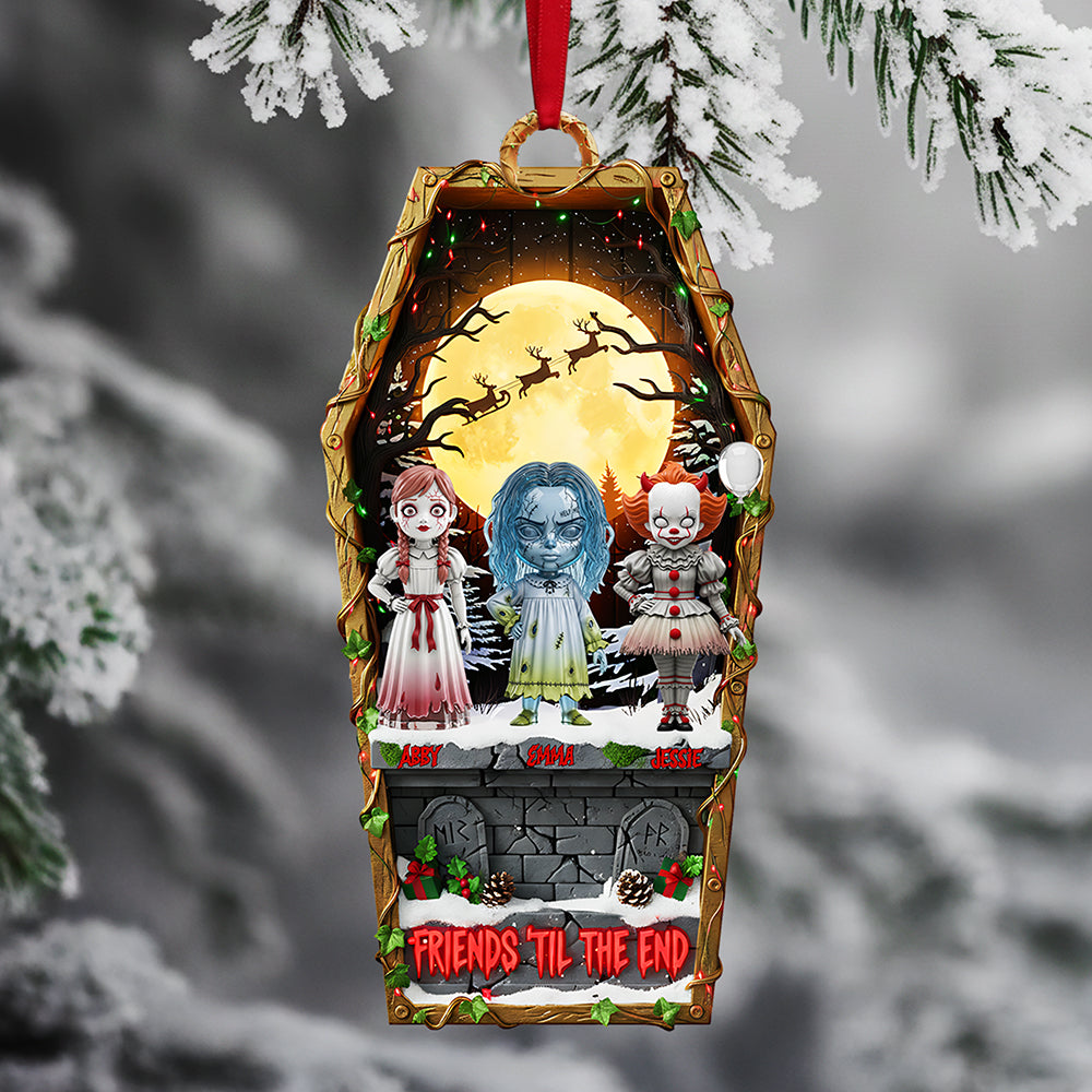 "Friends 'Til The End!" - Ghoul Gang Friendship Ornament - Personalized Gift for Friends Ornament PopCulturePrints