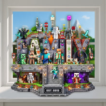 Load image into Gallery viewer, “Create Lasting Memories with Your Loved Ones” - Personalized Pixel Family Acrylic Plaque - Custom Gift for Family and Friends Shaped Plaques PopCulturePrints
