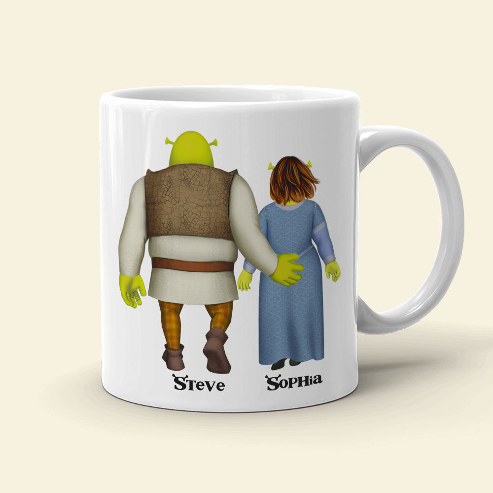 Personalized Shrek-Themed Couple Mug - Unique Romantic Valentine's Day Gifts Coffee Mug PopCulturePrints