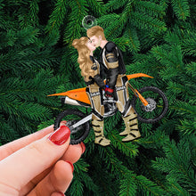 Load image into Gallery viewer, Personalized Motocross Couple Christmas Ornament
